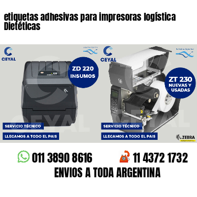 etiquetas adhesivas para impresoras logística Dietéticas