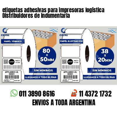 etiquetas adhesivas para impresoras logística Distribuidores de indumentaria