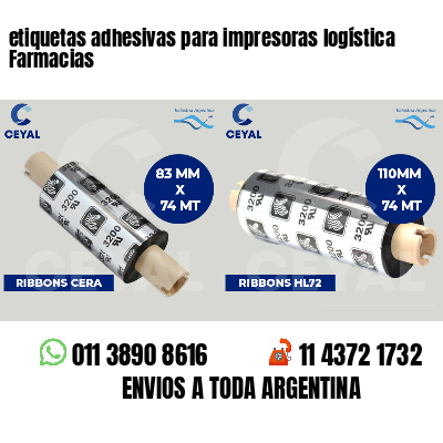 etiquetas adhesivas para impresoras logística Farmacias