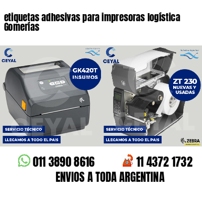 etiquetas adhesivas para impresoras logística Gomerías
