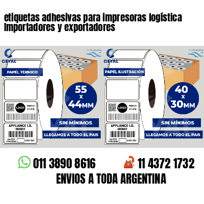 etiquetas adhesivas para impresoras logística  Importadores y exportadores