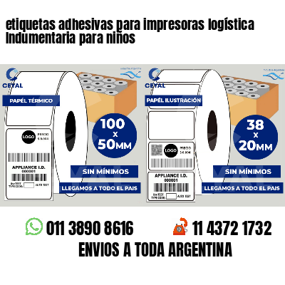 etiquetas adhesivas para impresoras logística Indumentaria para niños