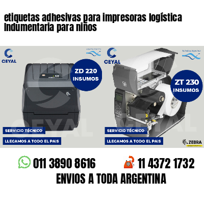 etiquetas adhesivas para impresoras logística Indumentaria para niños