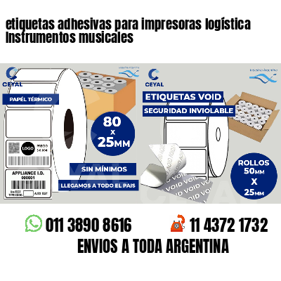 etiquetas adhesivas para impresoras logística Instrumentos musicales