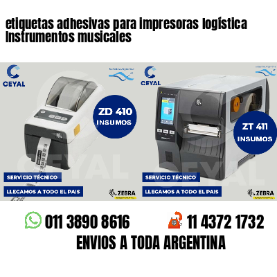 etiquetas adhesivas para impresoras logística Instrumentos musicales