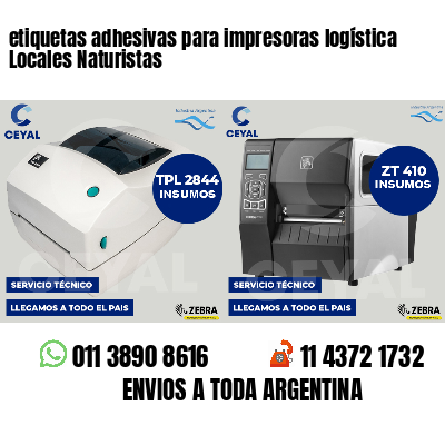 etiquetas adhesivas para impresoras logística Locales Naturistas