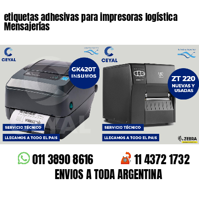 etiquetas adhesivas para impresoras logística Mensajerías