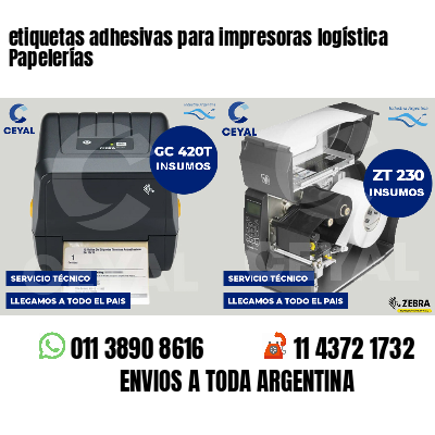 etiquetas adhesivas para impresoras logística  Papelerías