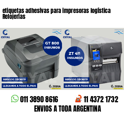 etiquetas adhesivas para impresoras logística Relojerías
