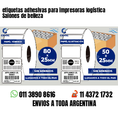 etiquetas adhesivas para impresoras logística Salones de belleza