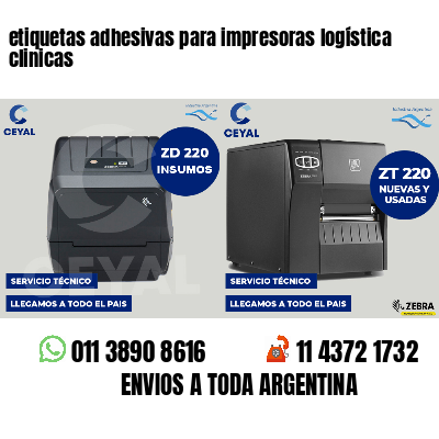 etiquetas adhesivas para impresoras logística clinicas
