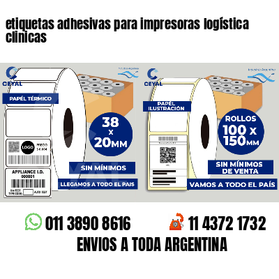etiquetas adhesivas para impresoras logística  clinicas