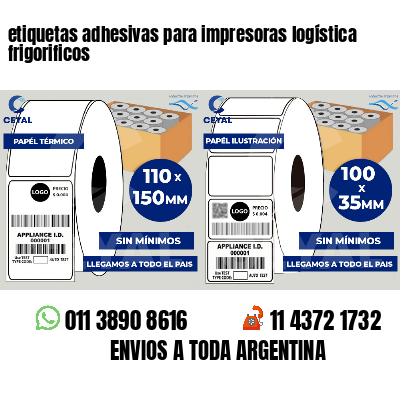 etiquetas adhesivas para impresoras logística  frigorificos