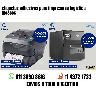 etiquetas adhesivas para impresoras logística kioscos