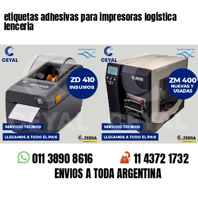 etiquetas adhesivas para impresoras logística  lenceria