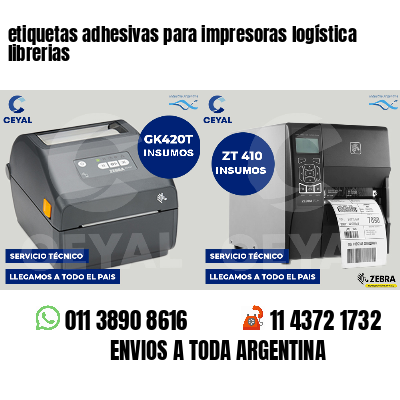 etiquetas adhesivas para impresoras logística librerias