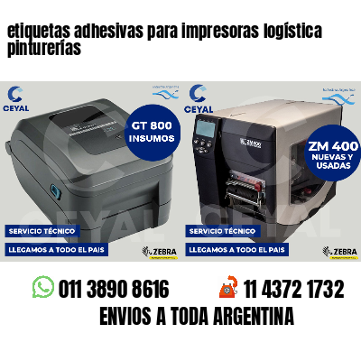 etiquetas adhesivas para impresoras logística pinturerías