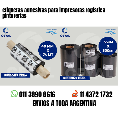 etiquetas adhesivas para impresoras logística pinturerías