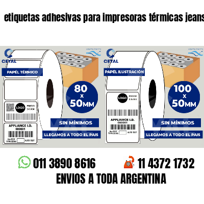 etiquetas adhesivas para impresoras térmicas jeans