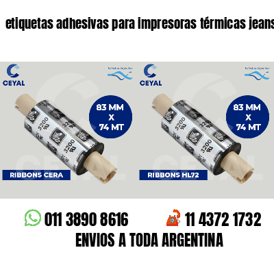 etiquetas adhesivas para impresoras térmicas jeans