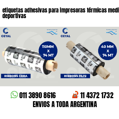 etiquetas adhesivas para impresoras térmicas medias deportivas