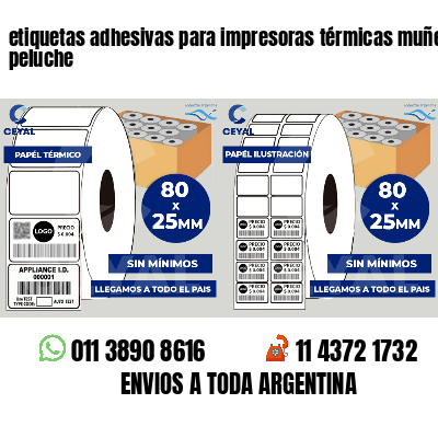 etiquetas adhesivas para impresoras térmicas muñecos peluche