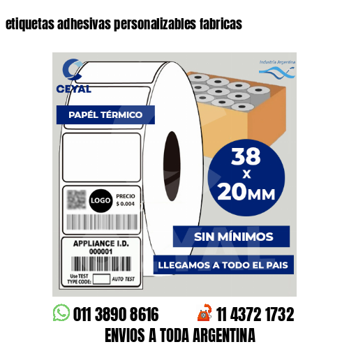 etiquetas adhesivas personalizables fabricas