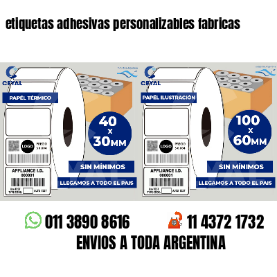 etiquetas adhesivas personalizables fabricas