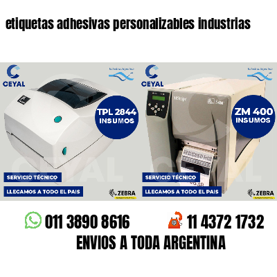 etiquetas adhesivas personalizables industrias