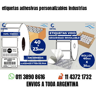 etiquetas adhesivas personalizables industrias