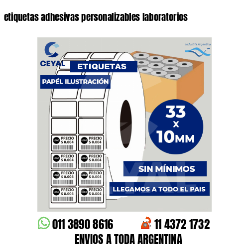 etiquetas adhesivas personalizables laboratorios