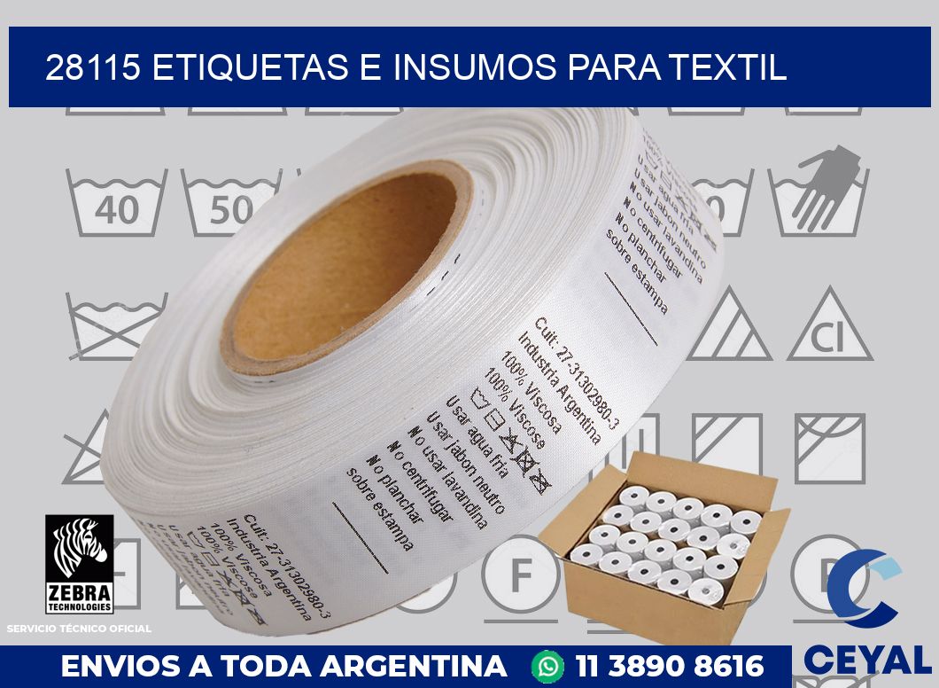 28115 etiquetas e insumos para textil