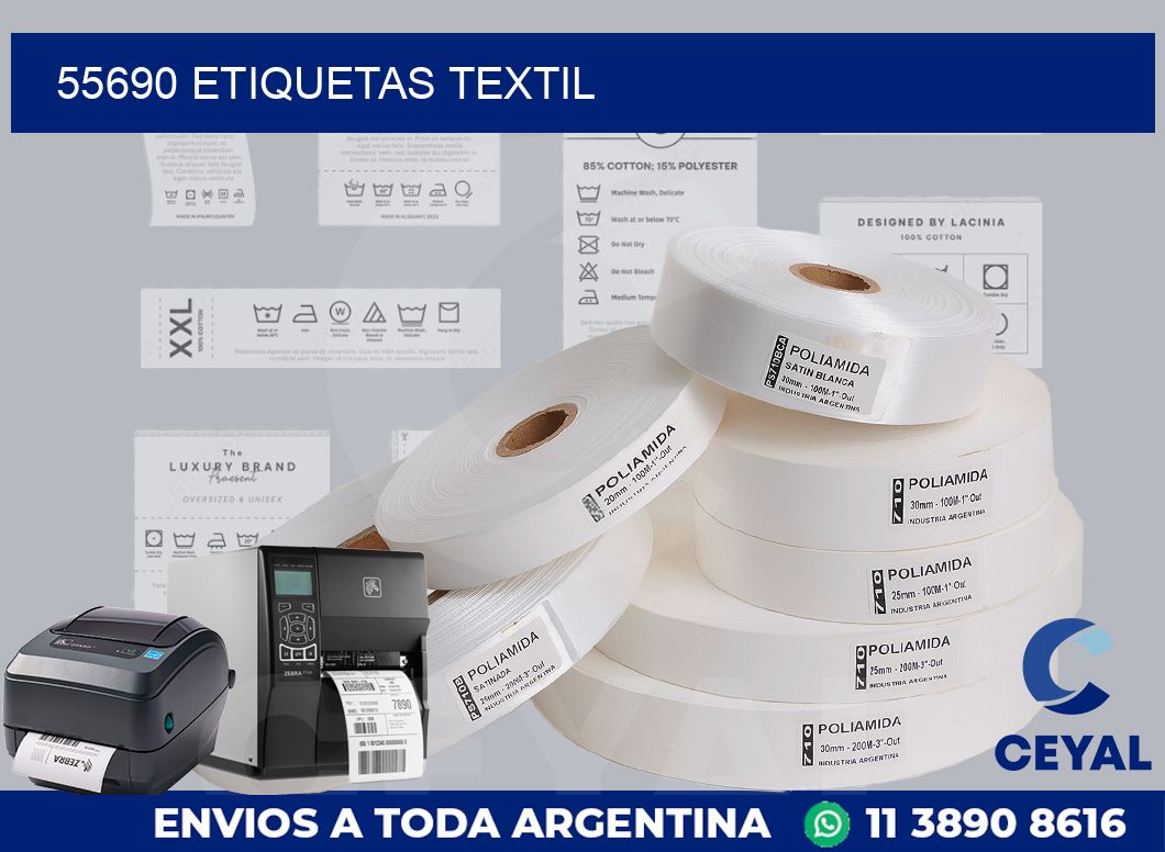 55690 etiquetas textil