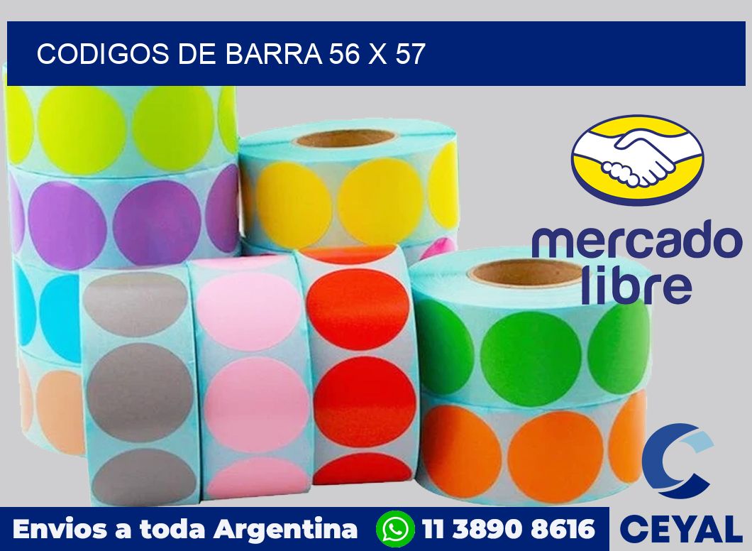 Codigos de barra 56 x 57