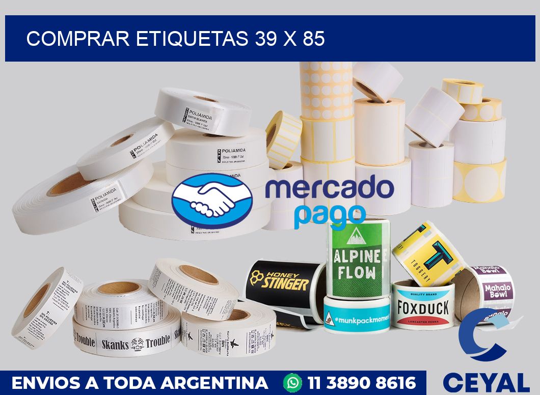 Comprar etiquetas 39 x 85