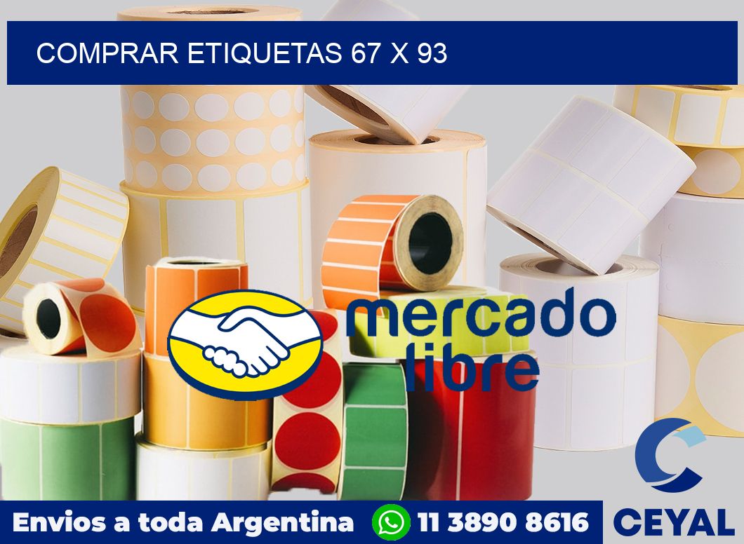 Comprar etiquetas 67 x 93