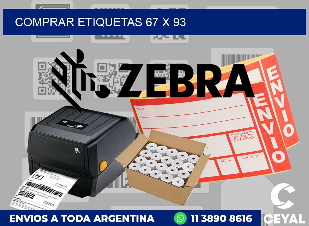 Comprar etiquetas 67 x 93