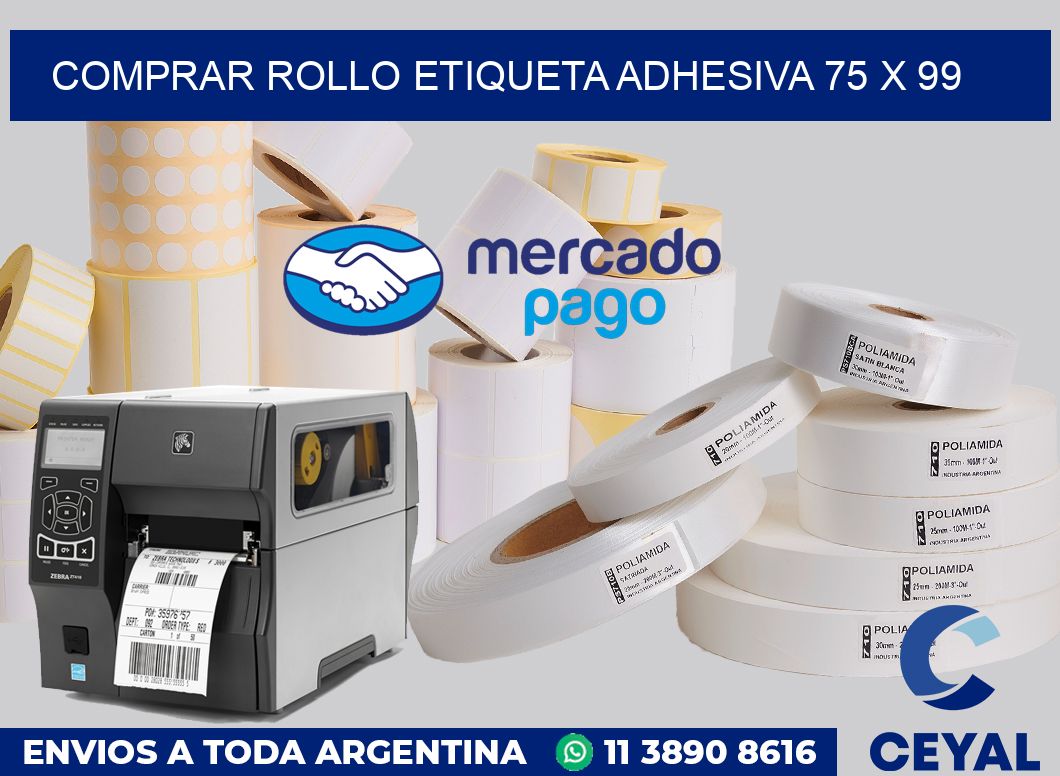 Comprar rollo etiqueta adhesiva 75 x 99