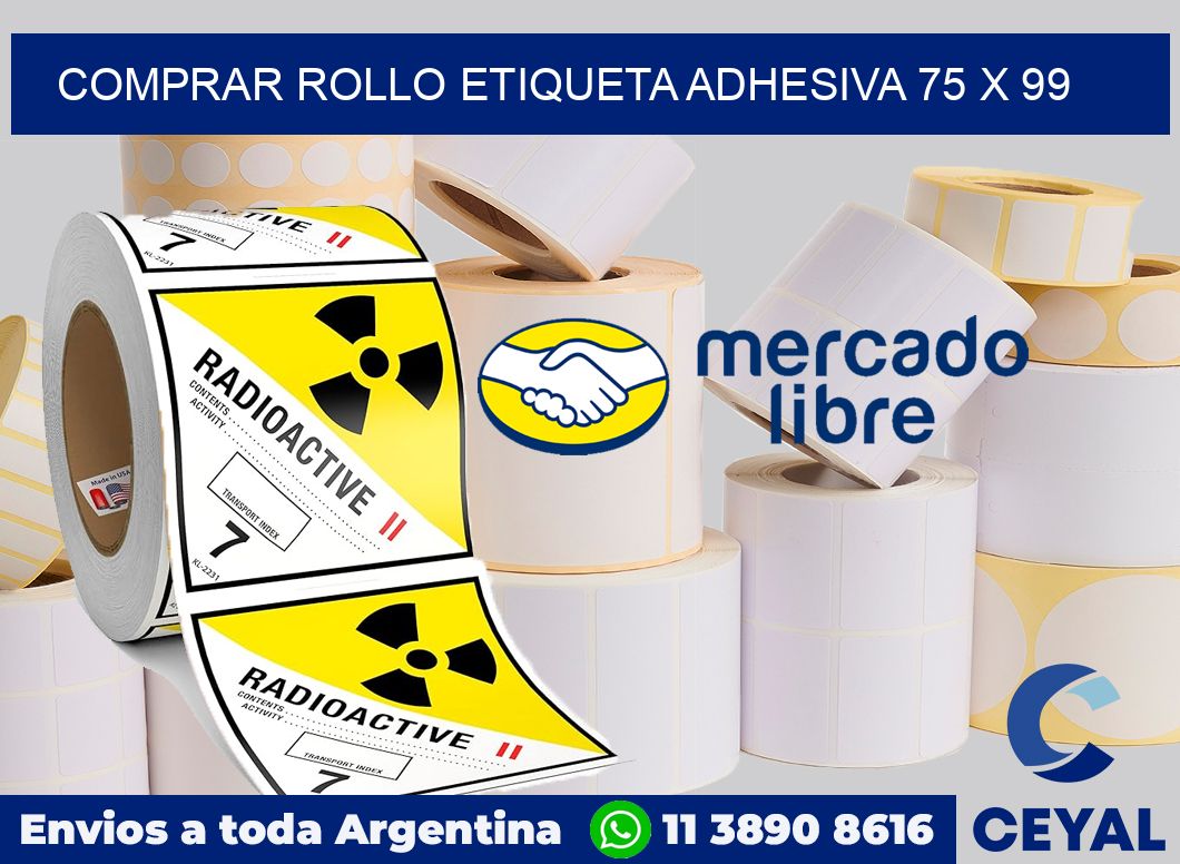 Comprar rollo etiqueta adhesiva 75 x 99