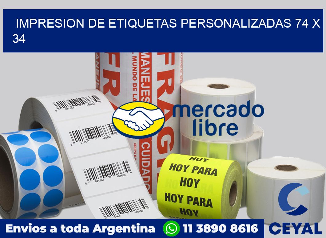Impresion de etiquetas personalizadas 74 x 34