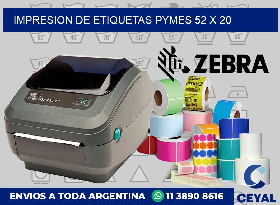 Impresion de etiquetas pymes 52 x 20
