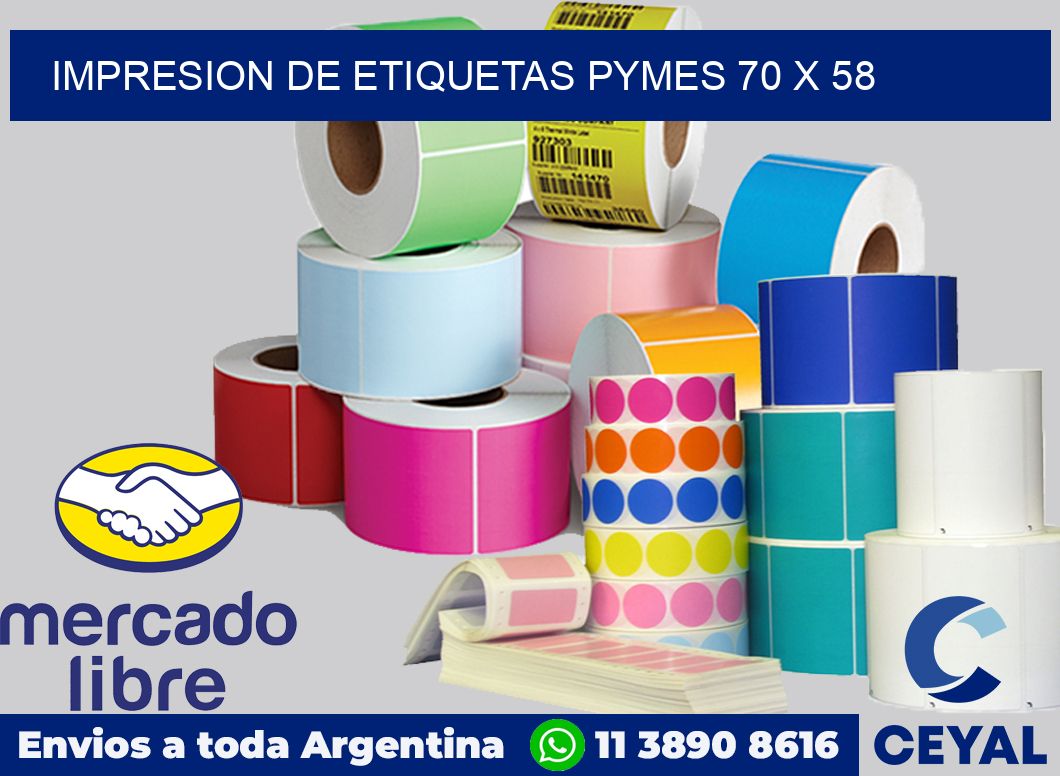 Impresion de etiquetas pymes 70 x 58
