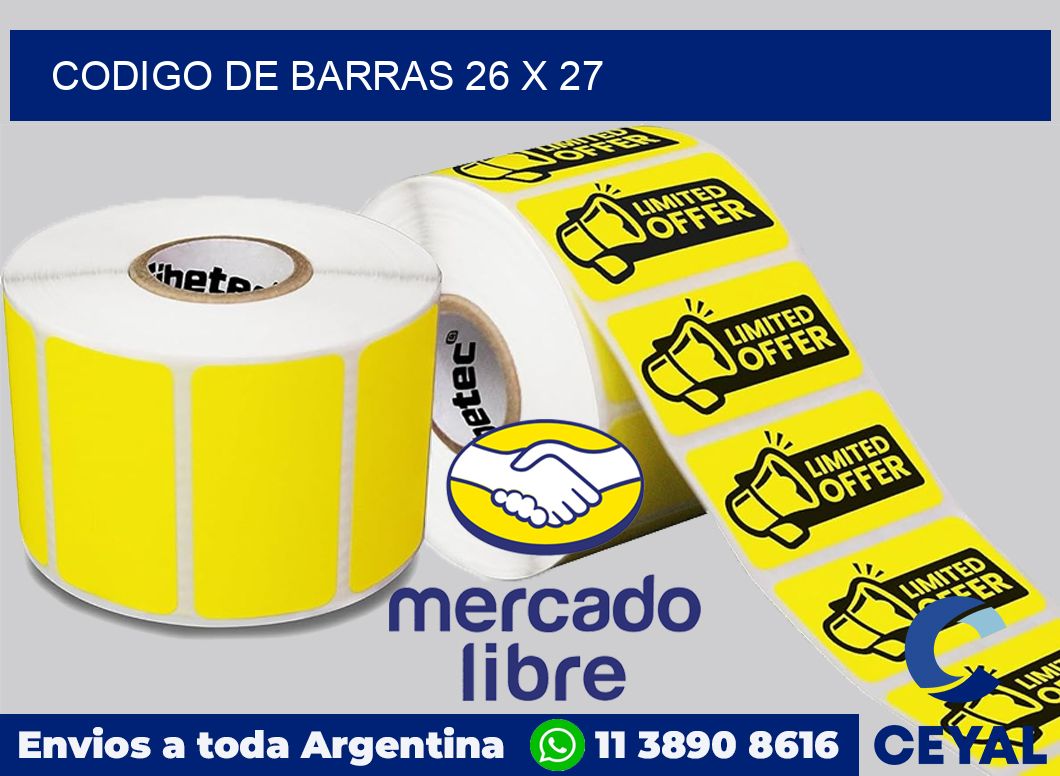 codigo de barras 26 x 27