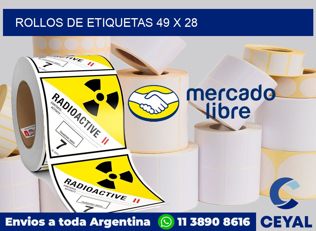 rollos de etiquetas 49 x 28
