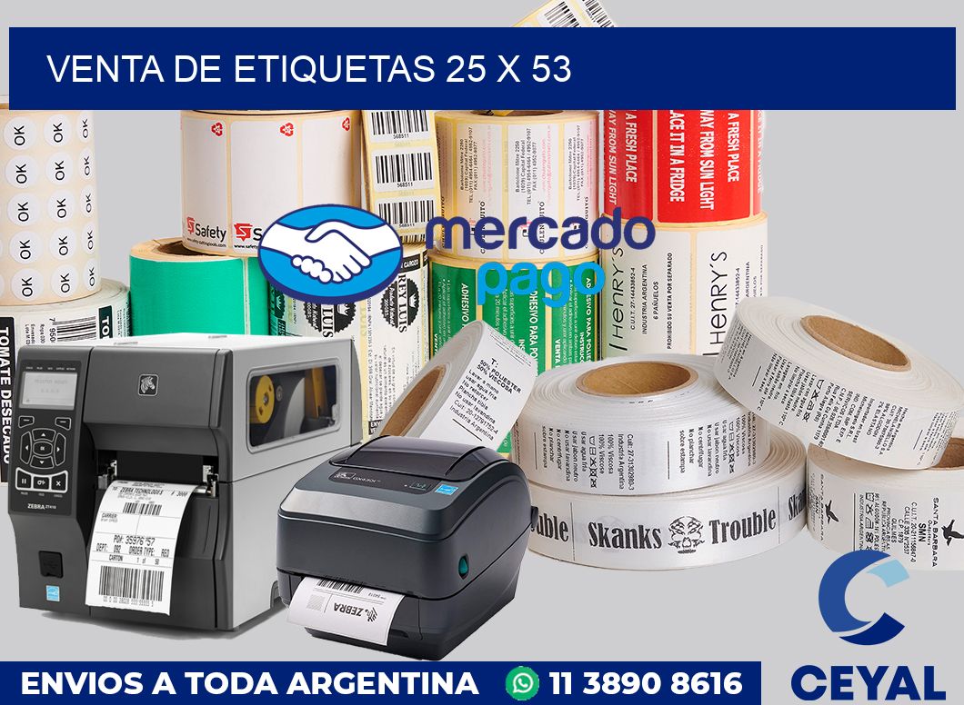 venta de etiquetas 25 x 53