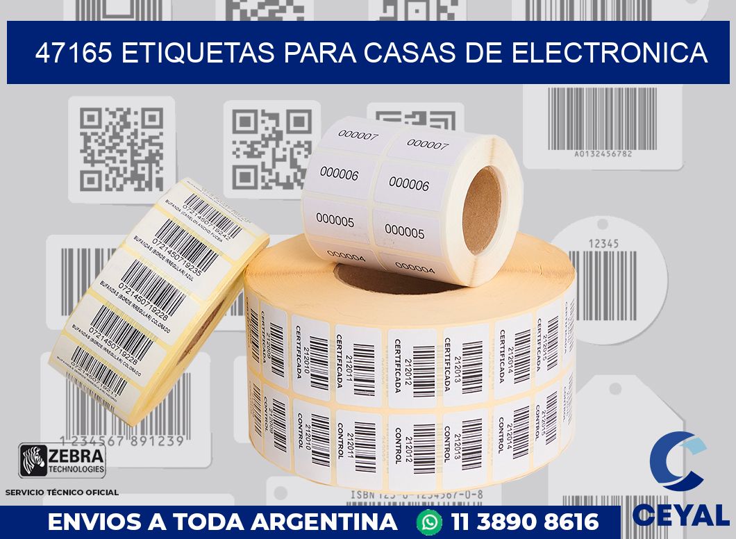 47165 ETIQUETAS PARA CASAS DE ELECTRONICA