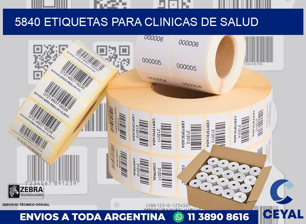 5840 ETIQUETAS PARA CLINICAS DE SALUD
