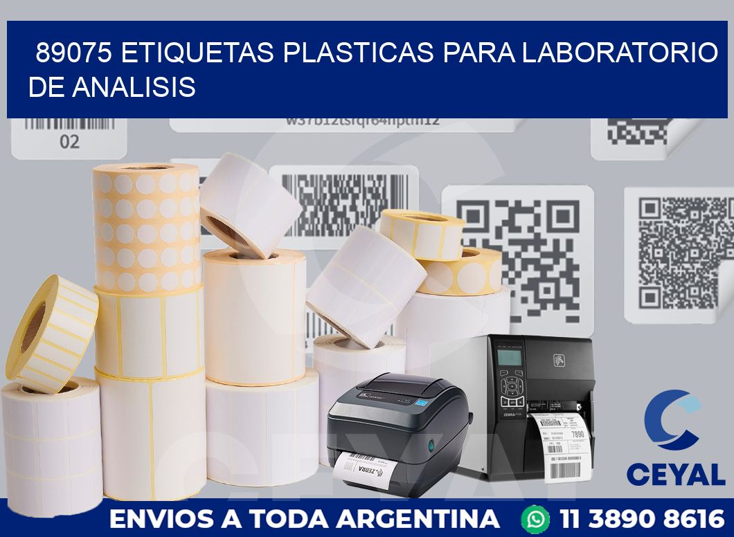89075 ETIQUETAS PLASTICAS PARA LABORATORIO DE ANALISIS