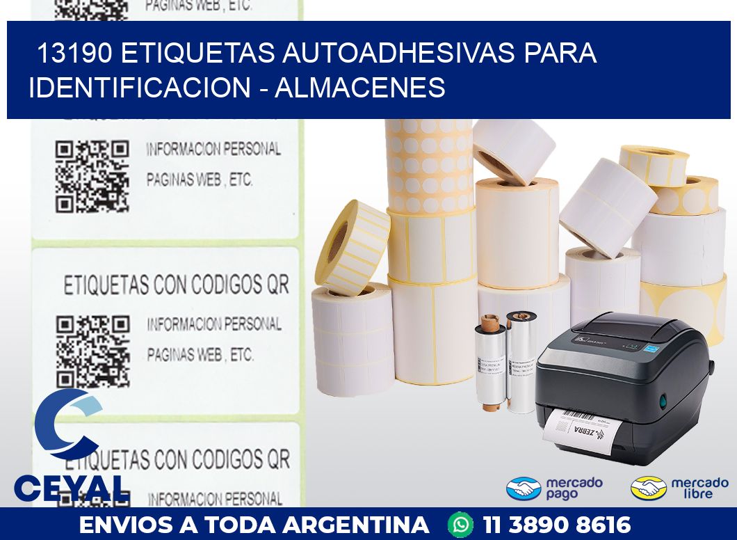 13190 ETIQUETAS AUTOADHESIVAS PARA IDENTIFICACION – ALMACENES