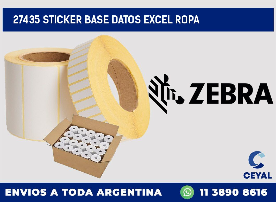 27435 sticker base datos excel ropa